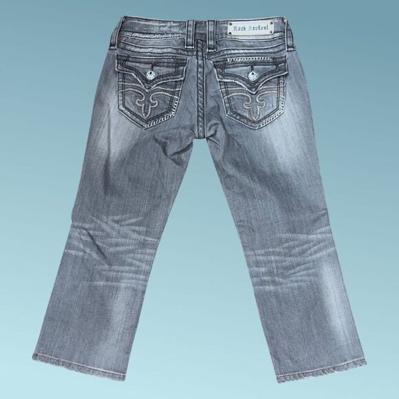 Rock Revival Low Rise Celine Capri Jeans Size 28” Waist Bag #3 - Picture 6 of 6